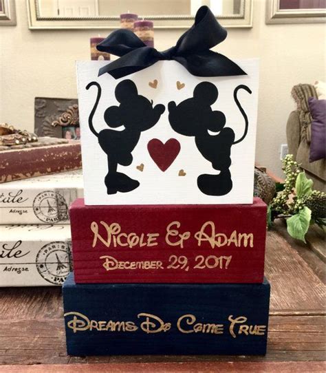 Engraved love you to pieces wood puzzle piece. Personalized Disney Disney wedding Mickey Mouse Minnie ...