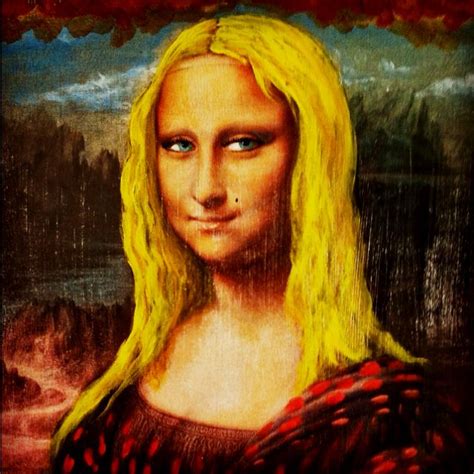 Blonde Mona Mona Lisa Creative Artwork Work Of Art Auguste Rodin