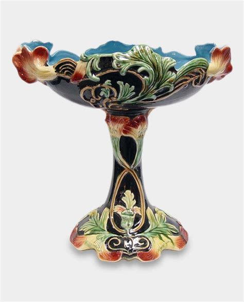 Patera Ceramiczna W Stylu Art Nouveau Rzeźby Z Brązu