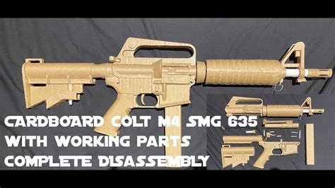 Cardboard Colt Smg 635 That Works 9mm M4 Youtube