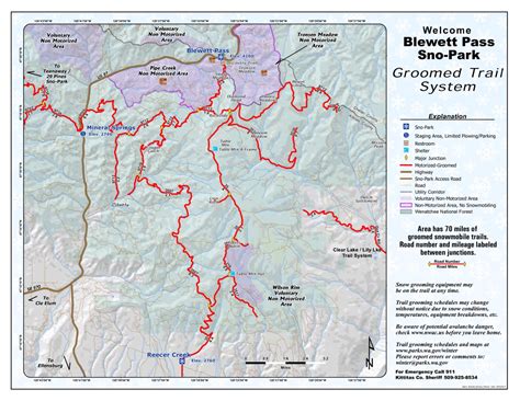 Blewett Pass Sno Park Map By Washington State Parks Avenza Maps