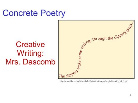 Concrete Poetry Creative Writing Mrs Dascomb Ppt Download