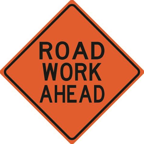 Road Work Ahead Sign Model Sign