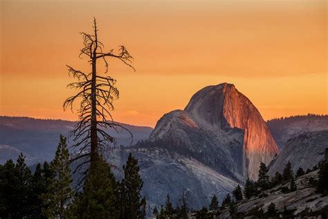 Half Dome At Sunset Yosemite National Park Yosemite Yosemite National