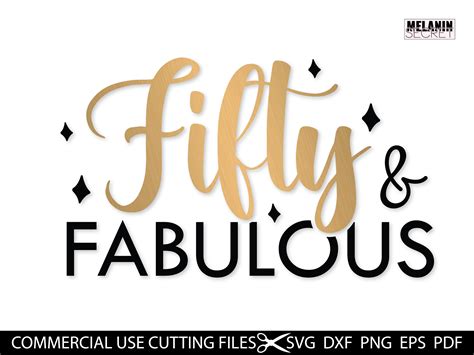 Fifty And Fabulous Svg 50th Birthday Svg Birthday Shirt Etsy