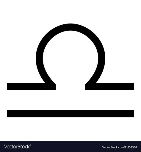 Libra Symbol Zodiac Icon Black Color Flat Style Vector Image