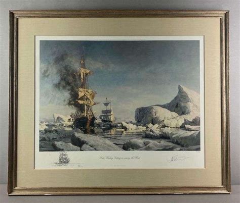 John Stobart Arctic Whaling Cutting In Among The Floes Limited Edition