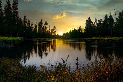Landscape Nature Sunset Twilight Lake Dusk Hd Wallpaper Pxfuel