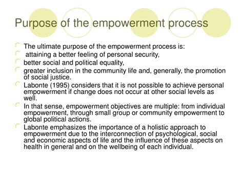 Ppt Some Theoretical Notions Of The Empowerment Process Powerpoint