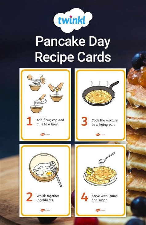 Pancake Day Recipe Cards Pancake Day Food Writing Recipe Cards