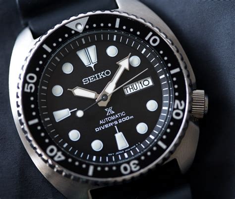 seiko prospex turtle srp777 srp777k1 stainless steel black divers mens watch chronospride