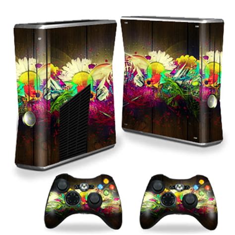Skin Decal Wrap Cover For Xbox 360 S Slim 2 Controllers Wooden