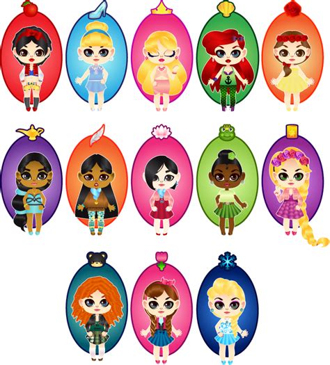 Chibi Disney Princesses By Midnitehearts On Deviantart