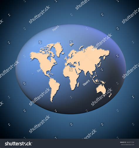 World Globe Map Stock Illustration 369371534 Shutterstock