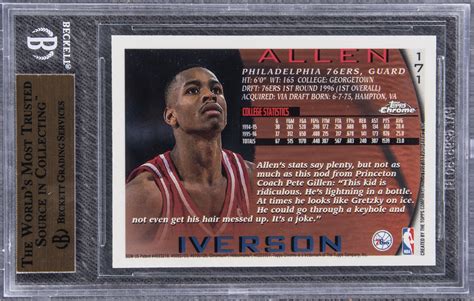 We did not find results for: Lot Detail - 1996-97 Topps Chrome #171 Allen Iverson Rookie Card - BGS GEM MINT 9.5