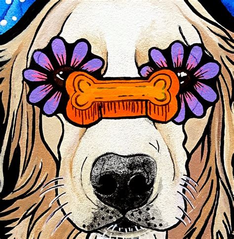 Golden Retriever Art Print By Robiniart Modern Dog Pop Art Etsy