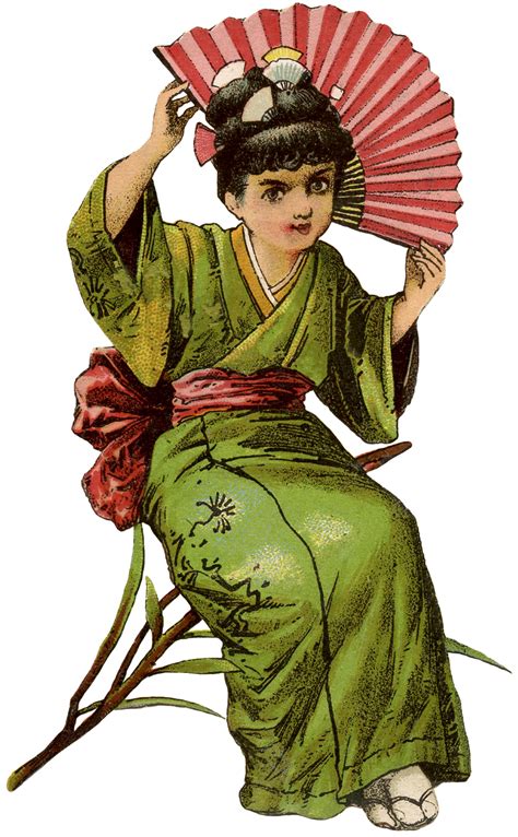 8 Kimono Girl Images The Graphics Fairy