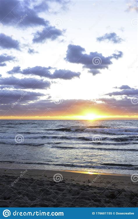 Delray Beach At Sunrise In Florida Stock Image Image Of Beach Sand