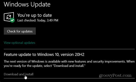 How To Install Windows 10 20h2 October 2020 Update