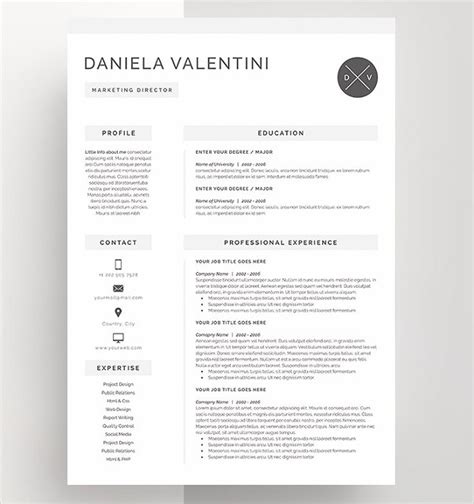 Unique Resumes Free Psd Word Pdf Document Download