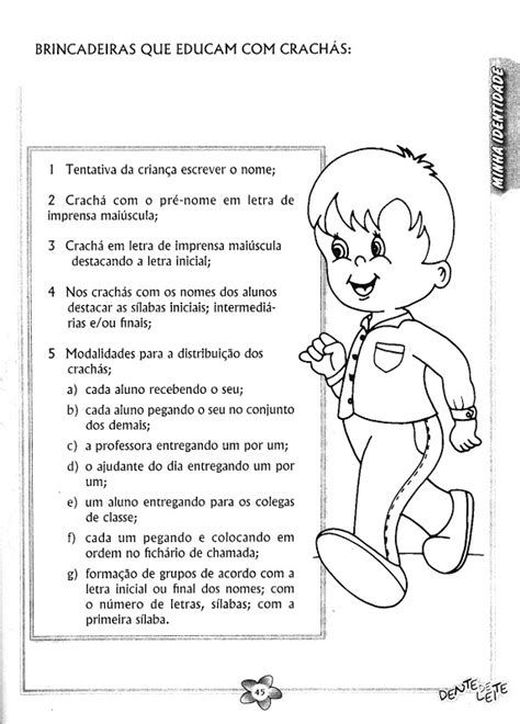 Educação Infantil Atividades Para Trabalhar Identidade Blog Espaço F