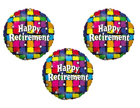 Lot Of 3 Happy Retirement 18 Foil Mylar Balloons Party Celebration