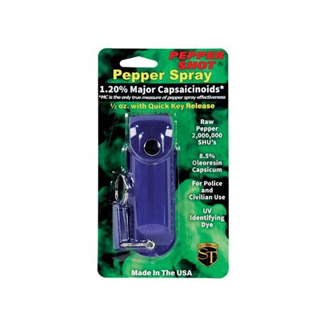 Pepper Shot 12 Mc 12 Oz Pepper Spray Leatherette Holster And Quick