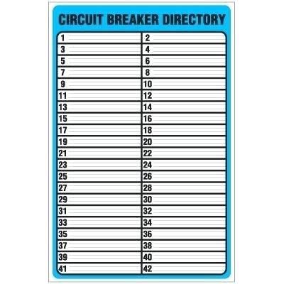 Breaker box labels template form. printable circuit breaker panel labels box in proposal ...