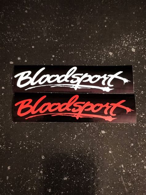 Bloodsport Logo 1 X 4 Waterproof Vinyl Sticker Decal Etsy