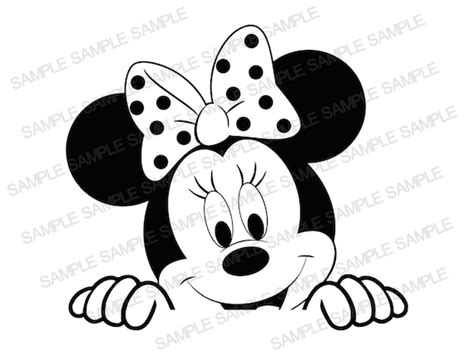 Minnie Mouse Svg Minnie Peek A Boo Svg Peeking Svg Peeking Minnie Sexiz Pix