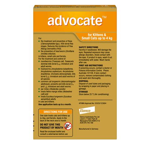 Advocate For Kittens And Small Cats Up To 4kg Orange 6 Pack