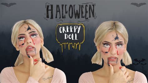Easy Halloween Doll Makeup Tutorial Broken Doll Goglamkaur Youtube