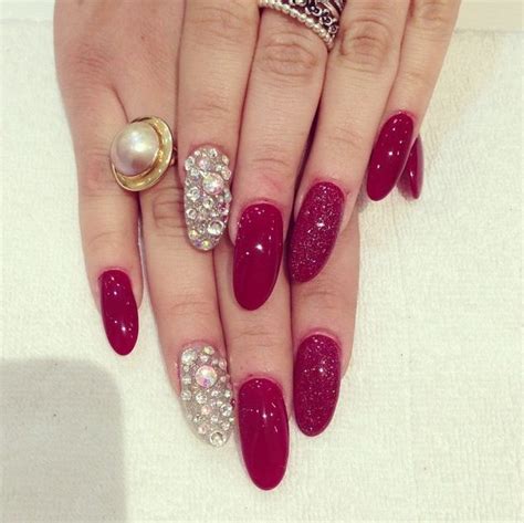 Bedazzled Red Nails Nails Red Nails Red