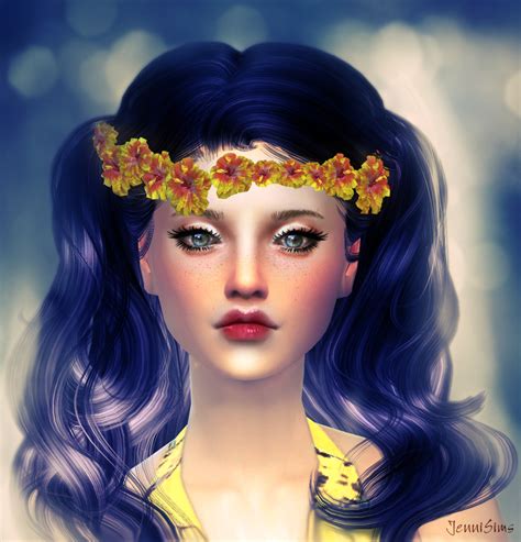 Downloads Sims 4crown Garlanded With Flowers Male Female Jennisims