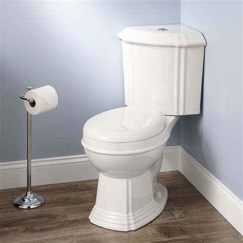 Regent Dual Flush Corner Toilet With Elongated Bowl White Corner