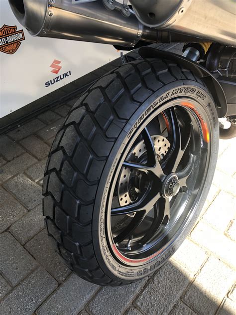 No not on the track or trails, but on the road. Dual sport tires for a more aggressive look | Ducati ...