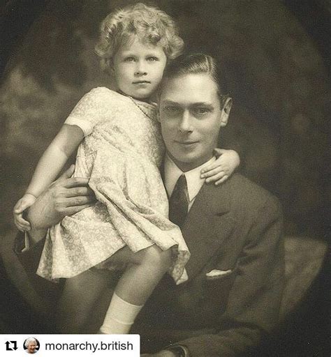 A Young Princess Elizabeth With Her Father Before He Was King George