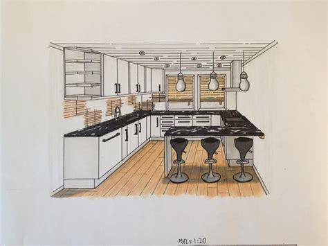 View Sketch Kitchen Design Drawing Images Wallpaper Free