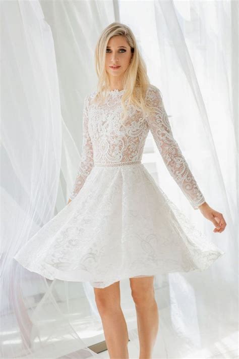 Ivory lace bohemian backless wedding gown, etsy. 14 Smokin' Hot Short Wedding Dresses (With images) | Short ...