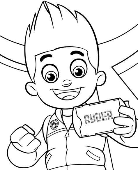 Paw Patrol Ryder Coloring Pages Coloring Home