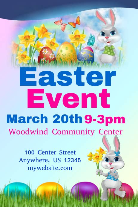 Easter Event Flyer Template Postermywall