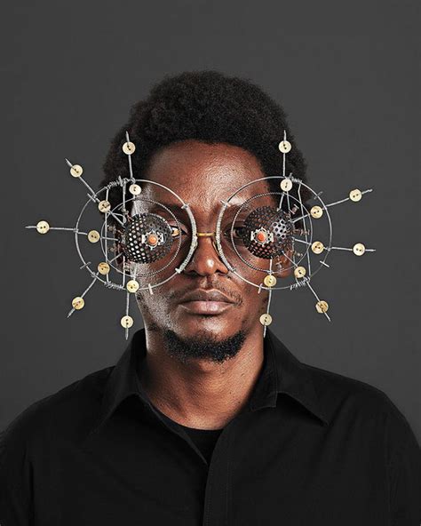 cyrus kabiru is a self taught artist from kenya that uses found objects