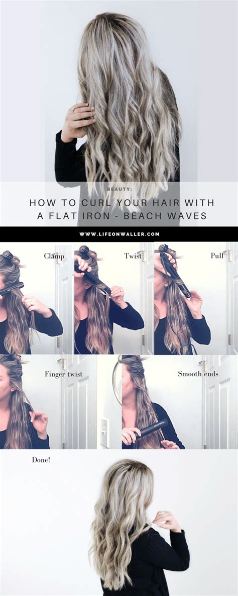 How To Curl Your Hair With A Flat Iron Curls For Long Hair Loose Waves