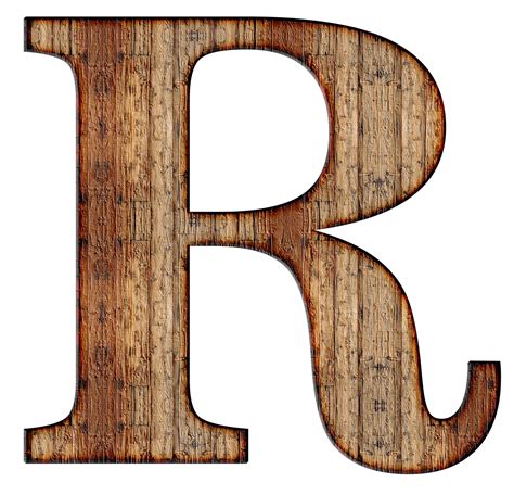 Wooden Capital Letter R Transparent Png Stickpng