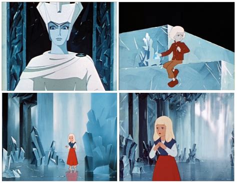 There Are Four Different Scenes From The Animated Film Frozen Water