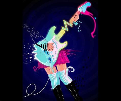 Guitar Girl Music Abstract Color Guitar Girl Hd Wallpaper Pxfuel