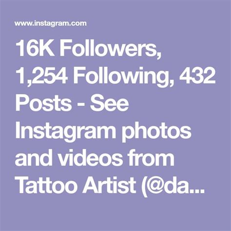 16k Followers 1254 Following 432 Posts See Instagram Photos And