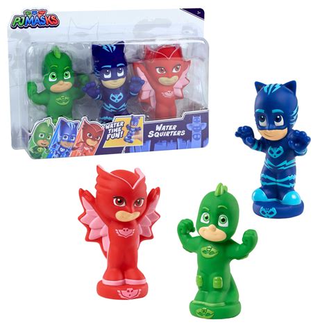 Pj Masks Bath Toy Set Includes Catboy Gekko And Owlette Water Toys