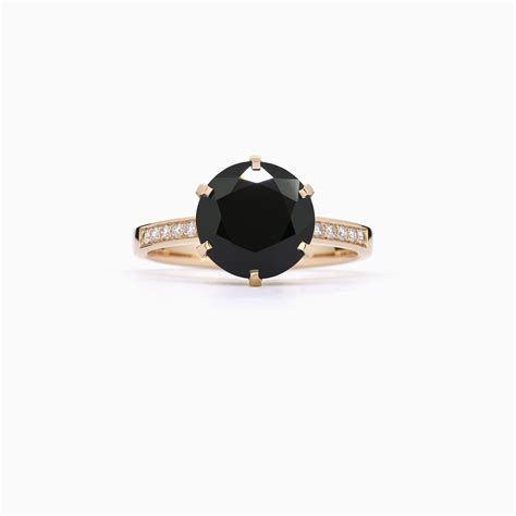 The Crown Solitaire Engagement Ring With Black Spinel Crown Sormus