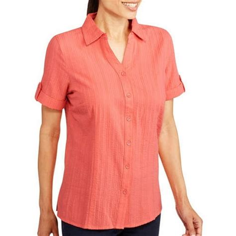 White Stag Womens Short Sleeve Camp Shirt